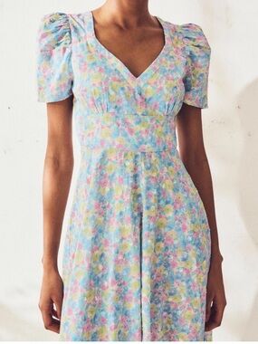 LoveShackFancy Hutchinson Dress Rainbow Blast Size 12